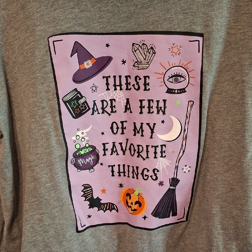 Kids Gray Short Sleeve Tee with Halloween Graphics - Picture 3 of 5
